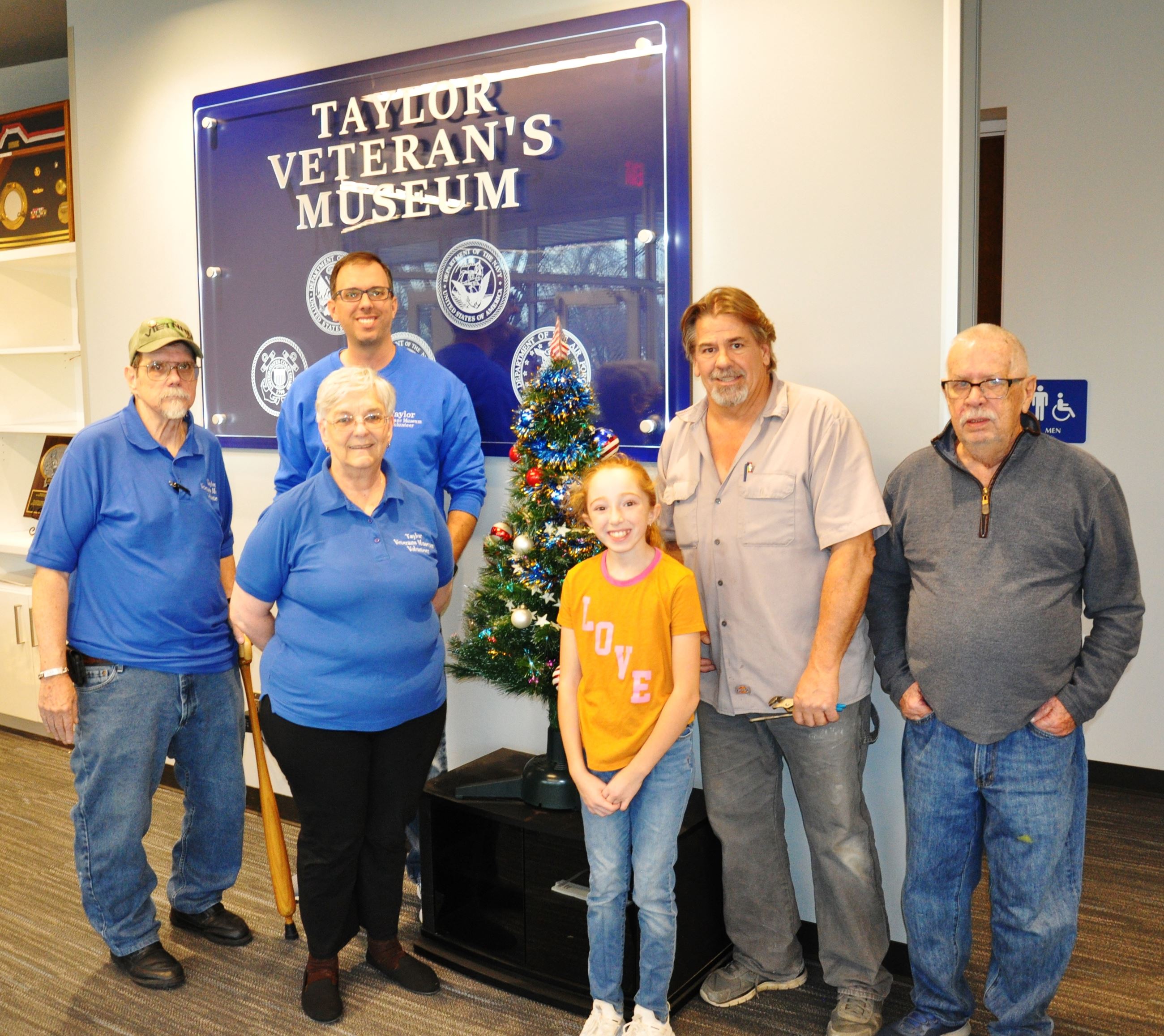 Staff and volunteers of the Taylor Veterans Museum.