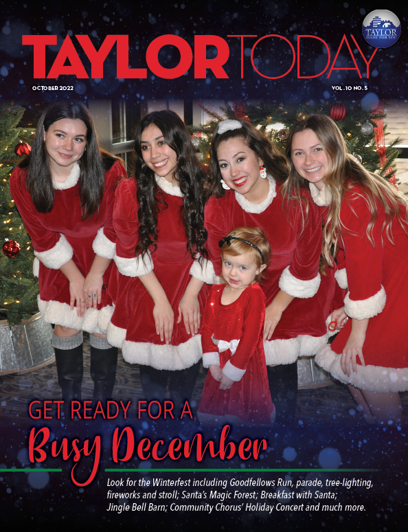 Cover of the October 2022 Taylor Today Magazine– opens the digital magazine.