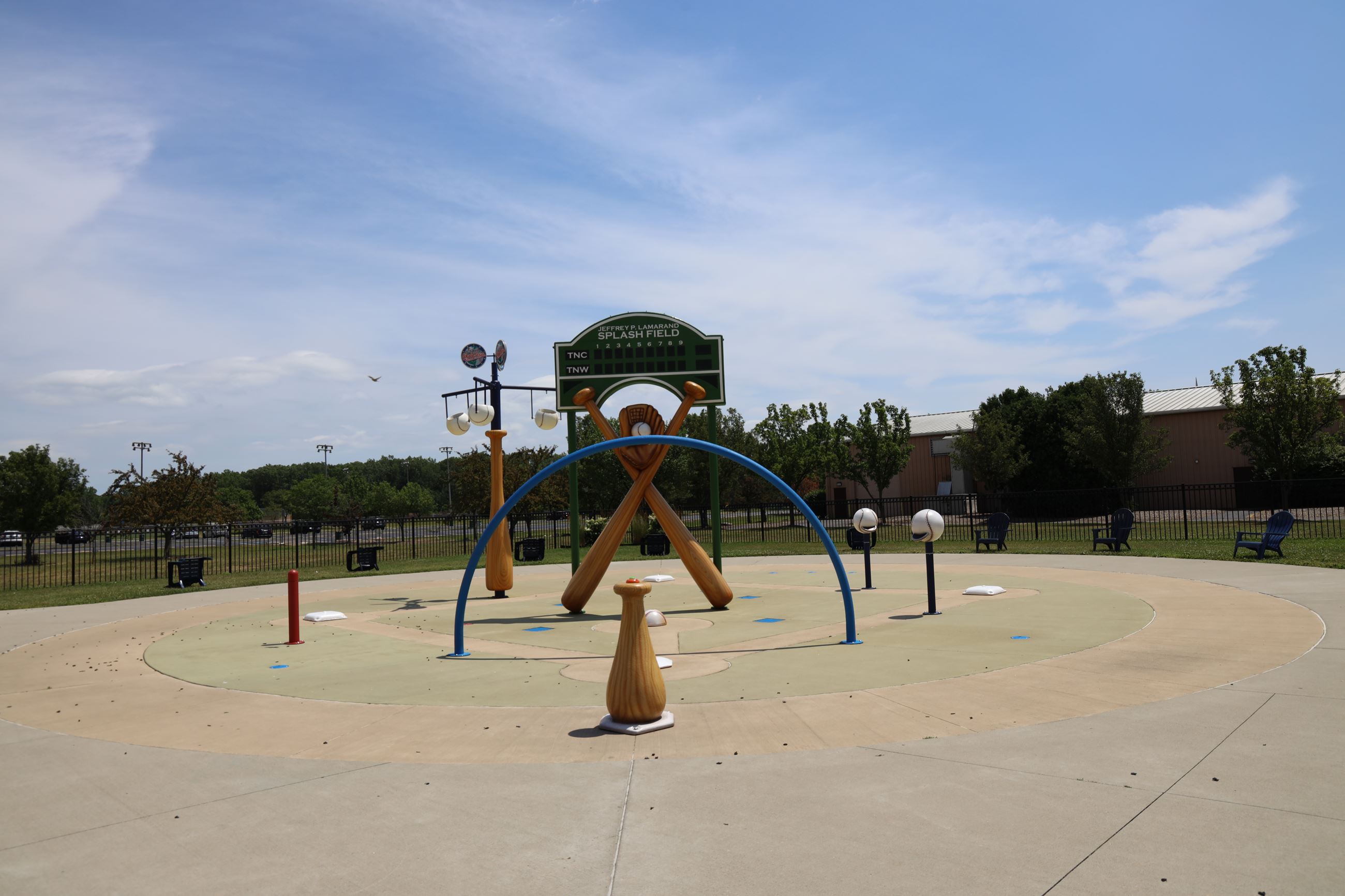 Baseball themed Lamarand Splash Pad.