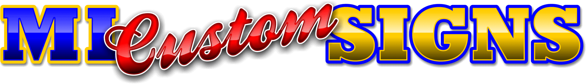 MI Custom Signs Logo. 