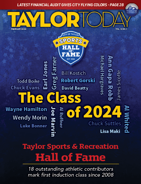 Cover of the February 2024 Taylor Today Magazine – opens the digital magazine.