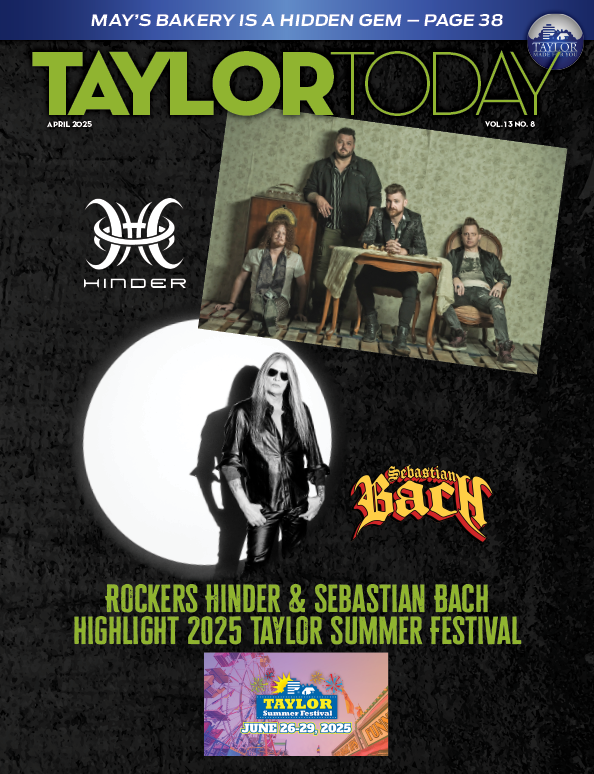 Cover of the April 2025 Taylor Today Magazine – opens the digital magazine.