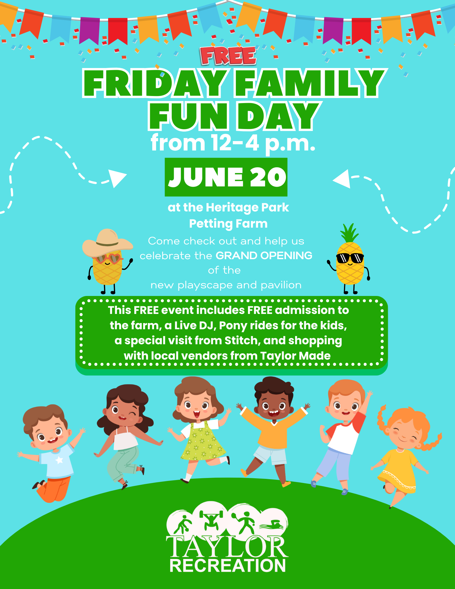 June 2025 Friday Family Funday Flyer.