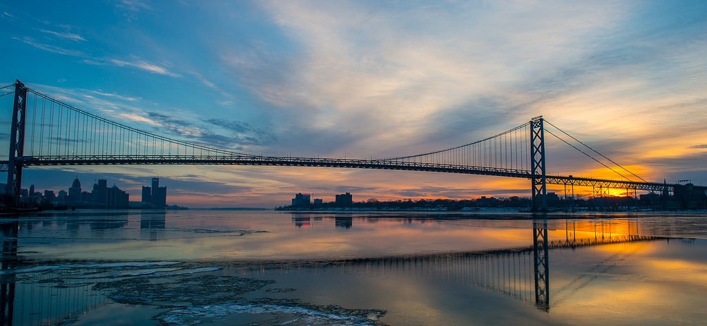 Bridge during sunset