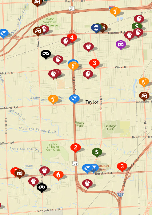 Taylor crime mapping. 