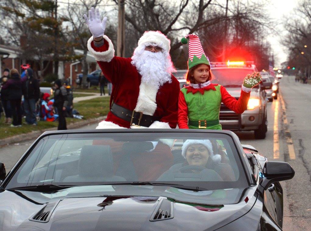 Santa and an Elf in a Car