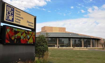 South side of Wayne County Community College District Downriver Campus.