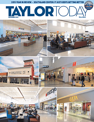 Cover of the December 2015 Taylor Today Magazine – opens the digital magazine.