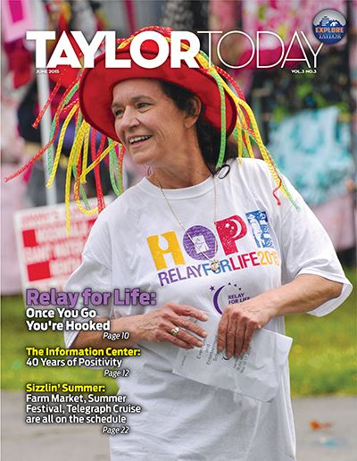 Cover of the June 2015 Taylor Today Magazine – opens the digital magazine.
