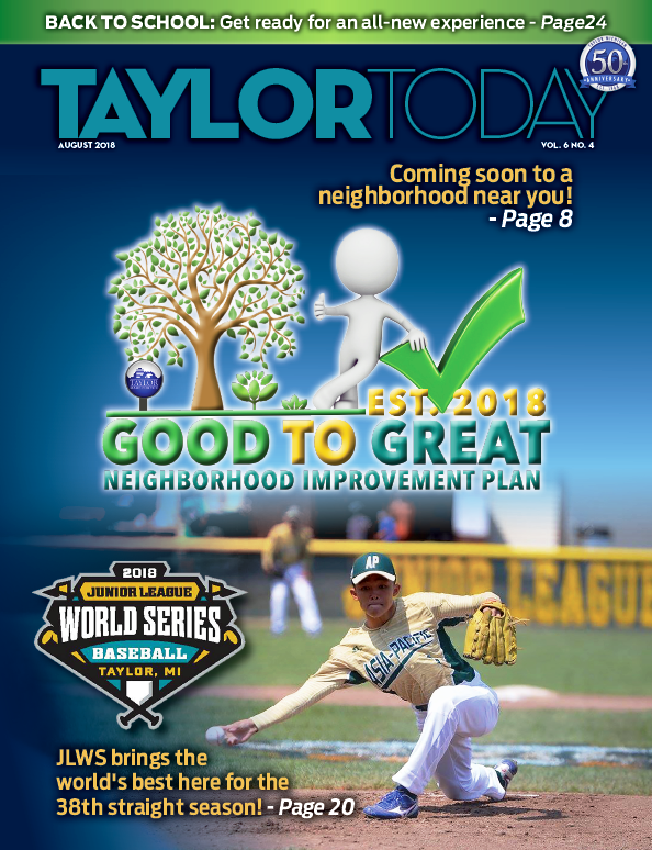 Cover of the August 2018 Taylor Today Magazine – opens the digital magazine.