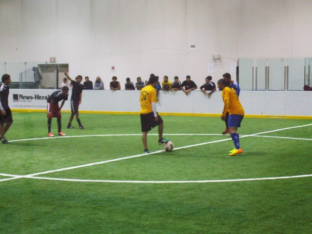 Indoor Soccer Being Played