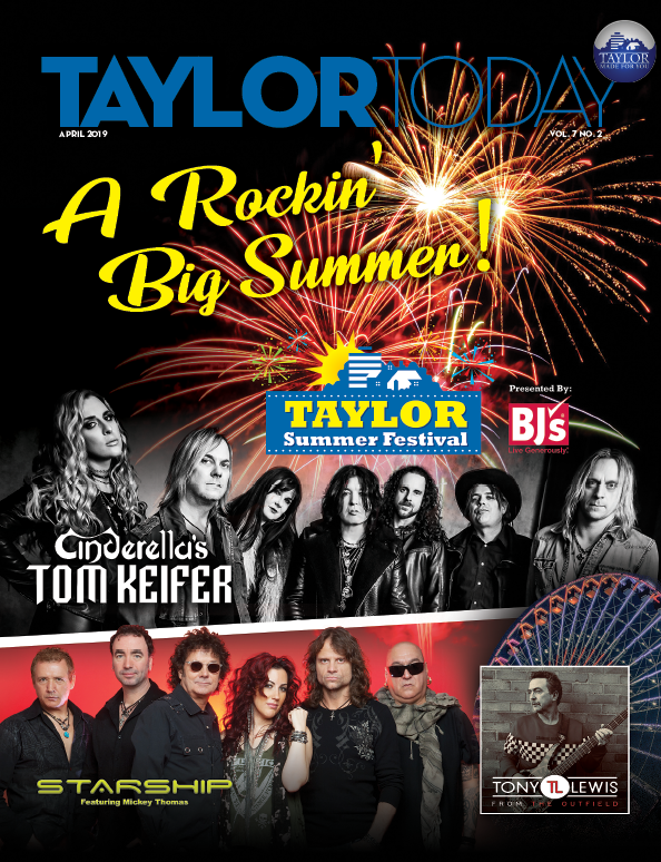 Cover of the April 2019 Taylor Today Magazine – opens the digital magazine.