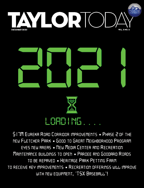 Cover of the December 2020 Taylor Today Magazine– opens the digital magazine.