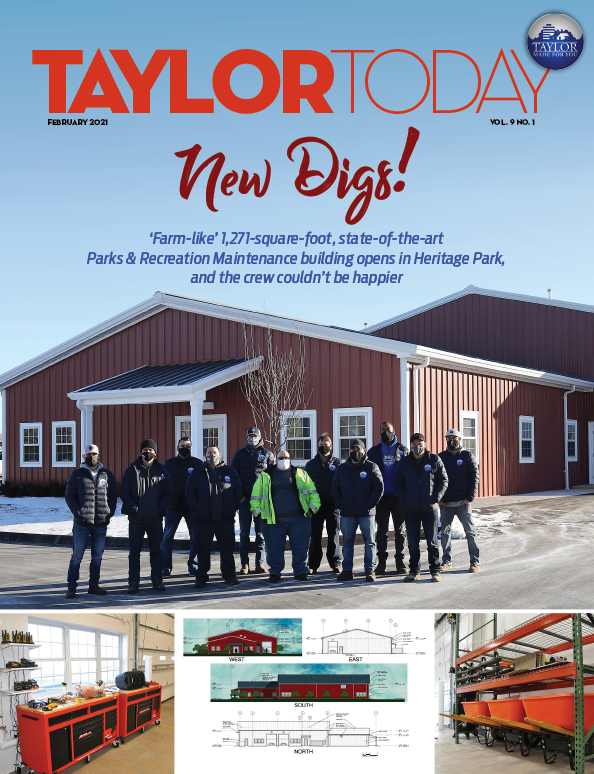 Cover of the February 2021 Taylor Today Magazine– opens the digital magazine.